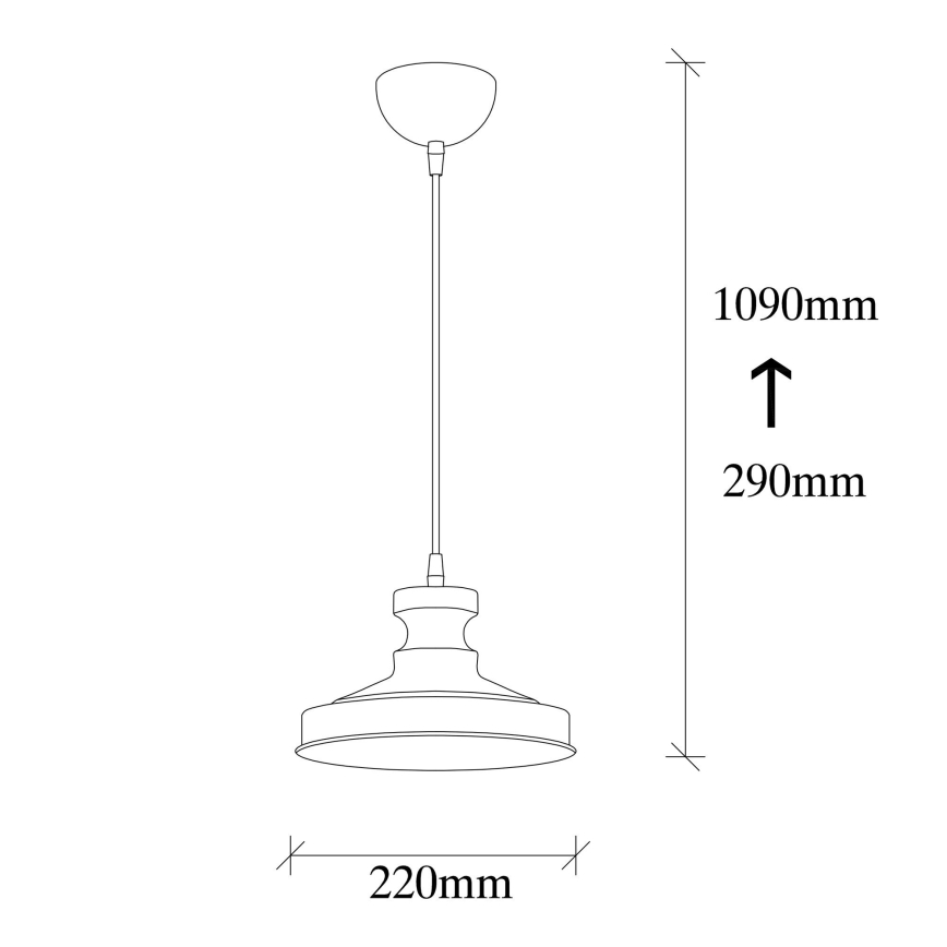 Ljusskrona med upphängningsrem  BERCESTE 1xE27/40W/230V gyllene 
