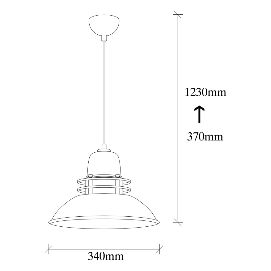 Ljusskrona med upphängningsrem  BERCESTE 1xE27/40W/230V