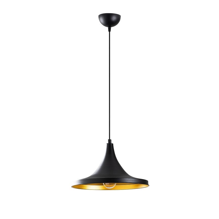 Ljusskrona med upphängningsrem  BERCESTE 1xE27/40W/230V svart 