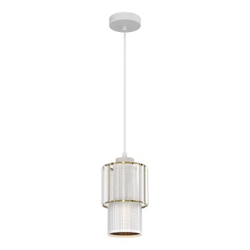 Ljuskrona med upphängningsrem BLANCO 1xE27/60W/230V vit