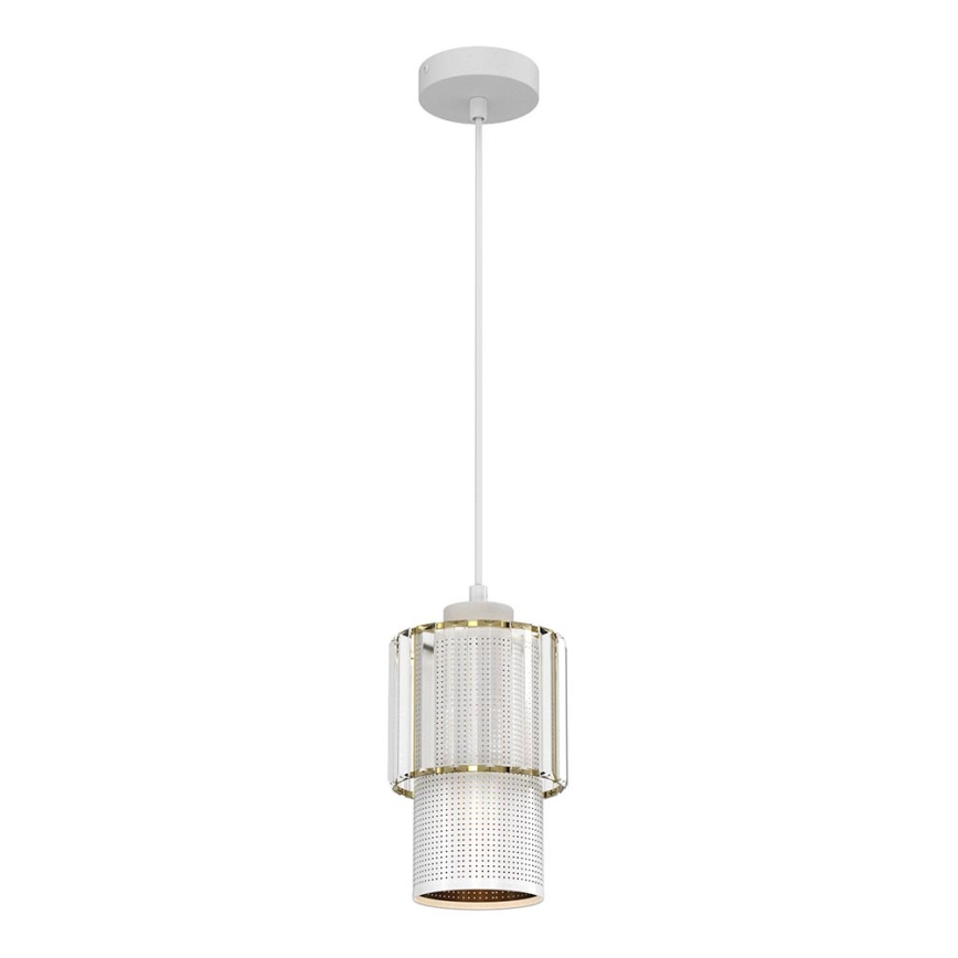 Ljuskrona med upphängningsrem BLANCO 1xE27/60W/230V vit