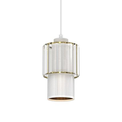 Ljuskrona med upphängningsrem BLANCO 1xE27/60W/230V vit