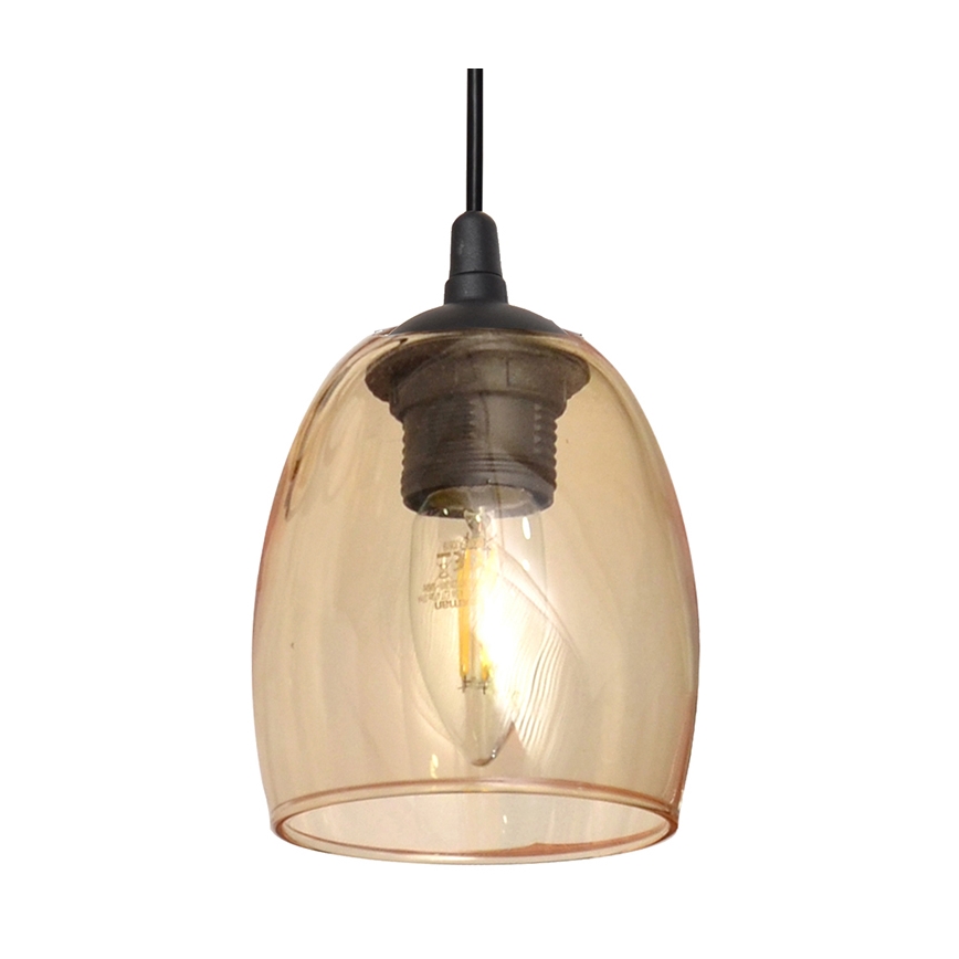 Ljuskrona med upphängningsrem BRILLANT 1xE27/15W/230V beige