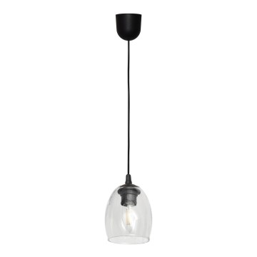 Ljuskrona med upphängningsrem BRILLANT 1xE27/15W/230V genomskinlig