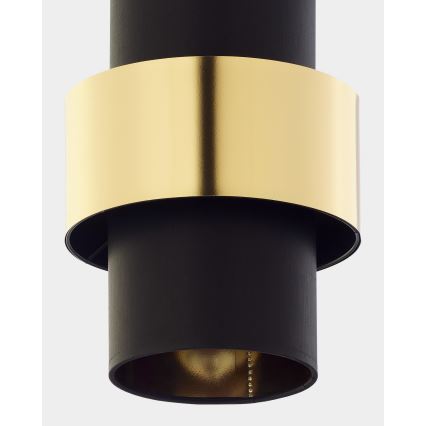 Ljusskrona med upphängningsrem  CALISTO 1xE27/15W/230V gyllene /svart 