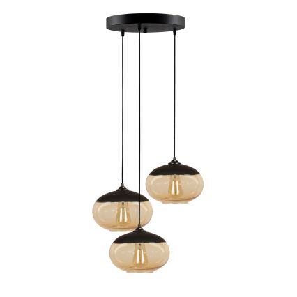 Ljusskrona med upphängningsrem  CAMINI 3xE27/40W/230V