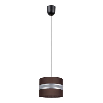 Ljuskrona med upphängningsrem CORAL 1xE27/60W/230V d. 20 cm brun