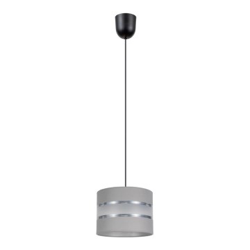 Ljuskrona med upphängningsrem CORAL 1xE27/60W/230V d. 20 cm grå