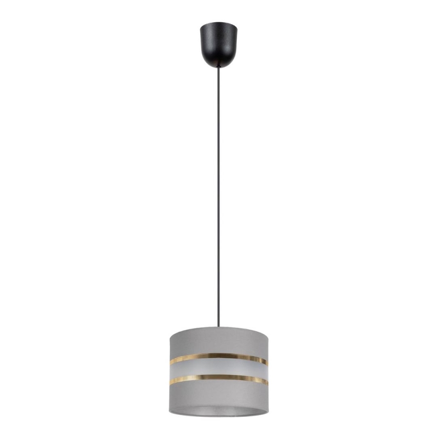 Ljuskrona med upphängningsrem CORAL 1xE27/60W/230V d. 20 cm grå