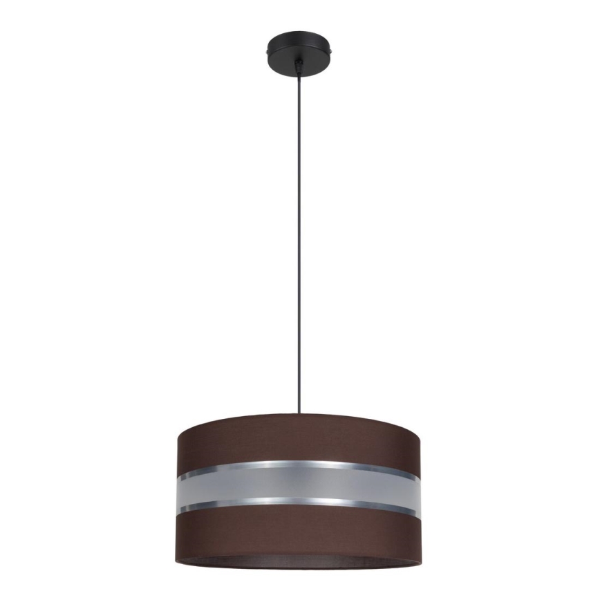 Ljuskrona med upphängningsrem CORAL 1xE27/60W/230V d. 40 cm brun