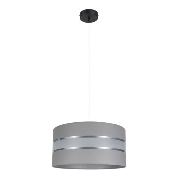Ljuskrona med upphängningsrem CORAL 1xE27/60W/230V d. 40 cm grå