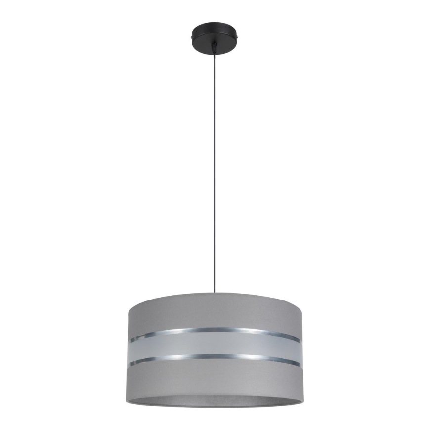 Ljuskrona med upphängningsrem CORAL 1xE27/60W/230V d. 40 cm grå