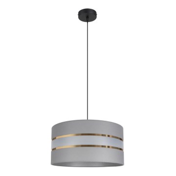 Ljuskrona med upphängningsrem CORAL 1xE27/60W/230V d. 40 cm grå