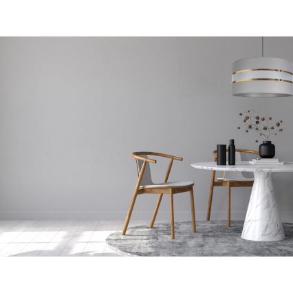 Ljuskrona med upphängningsrem CORAL 1xE27/60W/230V d. 40 cm grå