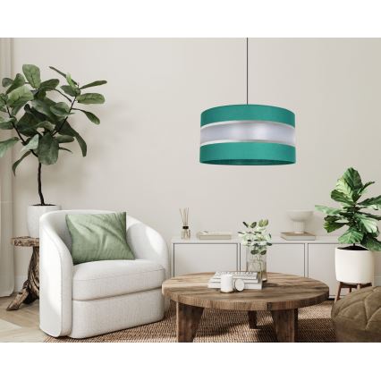 Ljuskrona med upphängningsrem CORAL 1xE27/60W/230V d. 40 cm grön