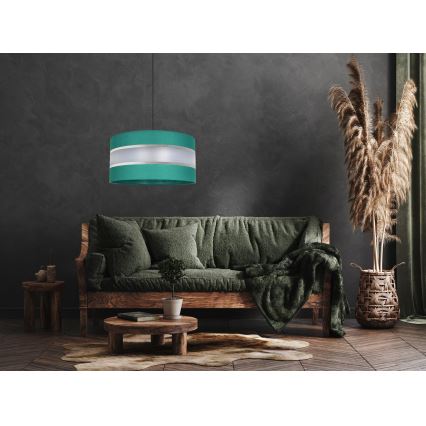 Ljuskrona med upphängningsrem CORAL 1xE27/60W/230V d. 40 cm grön