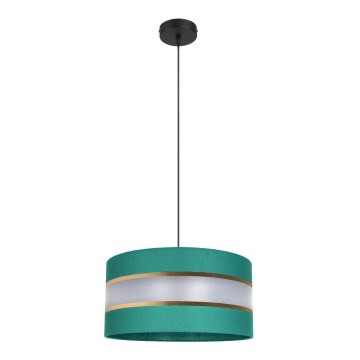 Ljuskrona med upphängningsrem CORAL 1xE27/60W/230V d. 40 cm grön