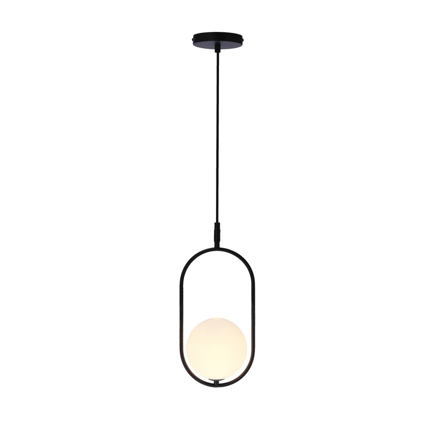 Ljuskrona med upphängningsrem CORDEL 1xG9/28W/230V svart