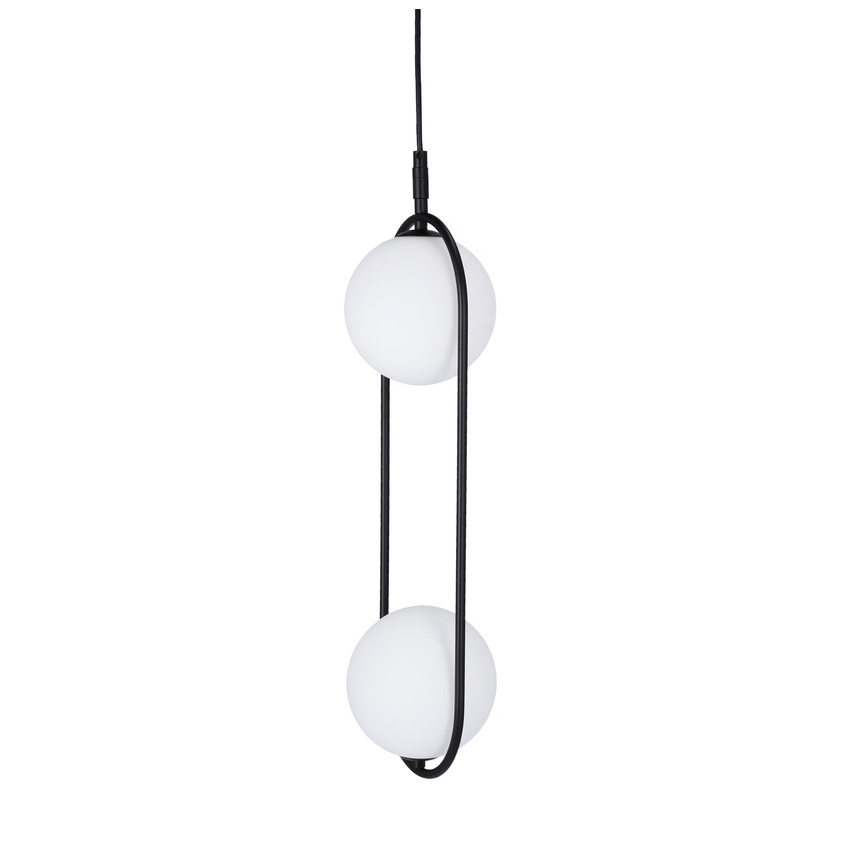 Ljuskrona med upphängningsrem CORDEL 2xG9/28W/230V svart