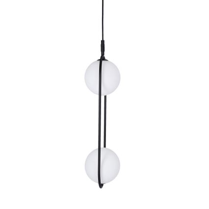 Ljuskrona med upphängningsrem CORDEL 2xG9/28W/230V svart