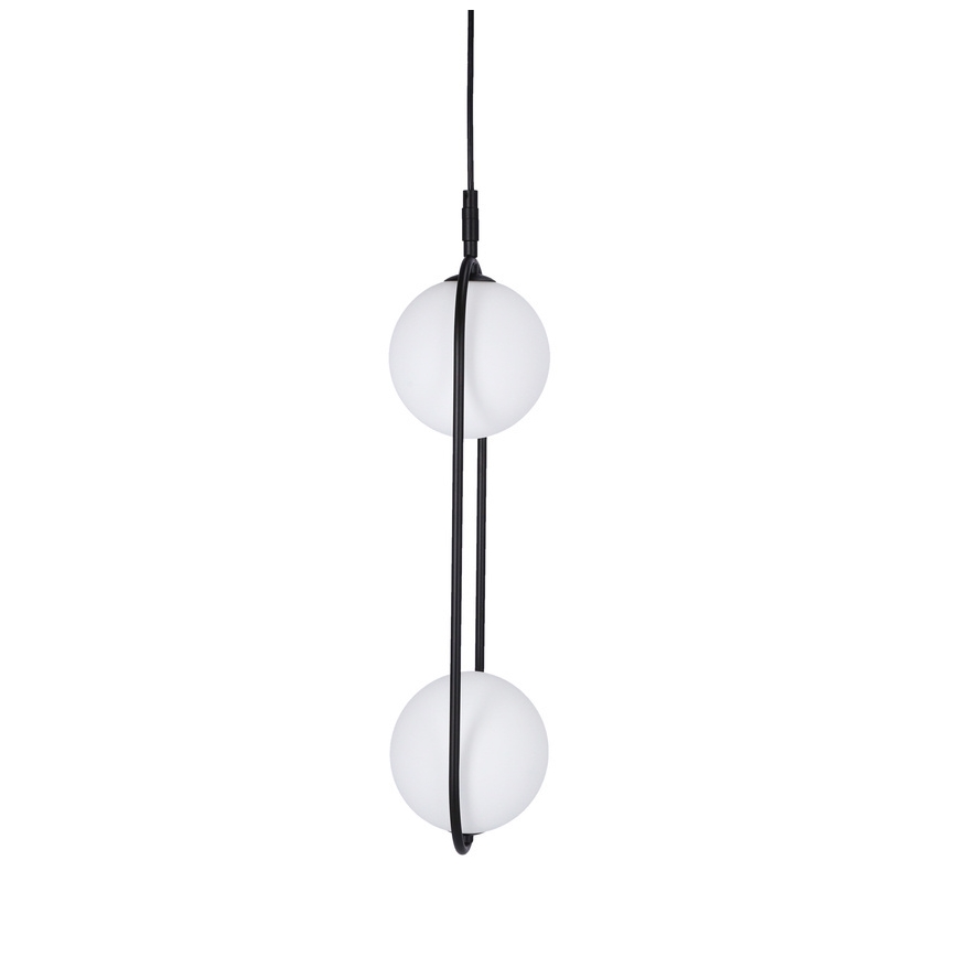 Ljuskrona med upphängningsrem CORDEL 2xG9/28W/230V svart