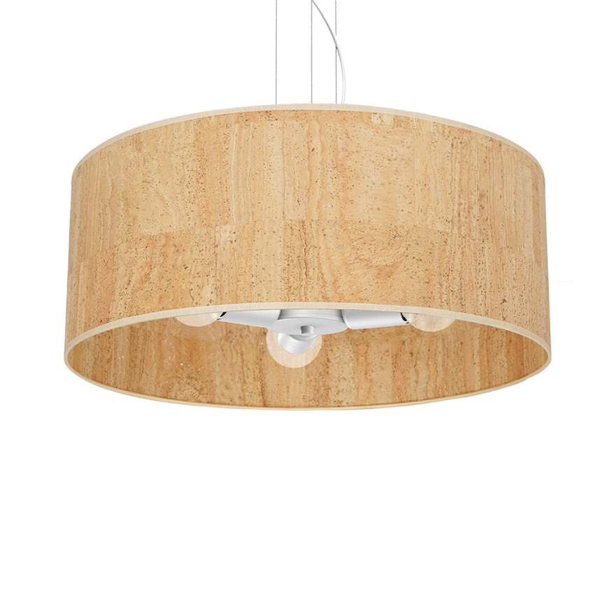 Ljusskrona med upphängningsrem  CORK 3xE27/60W/230V