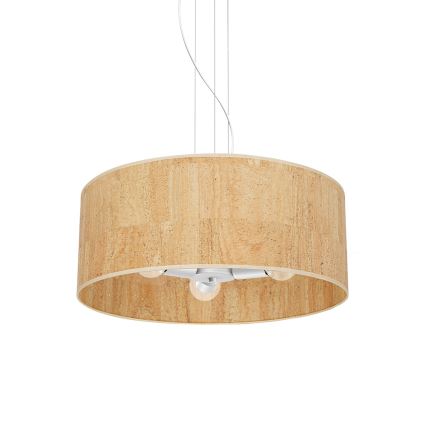 Ljusskrona med upphängningsrem  CORK 3xE27/60W/230V