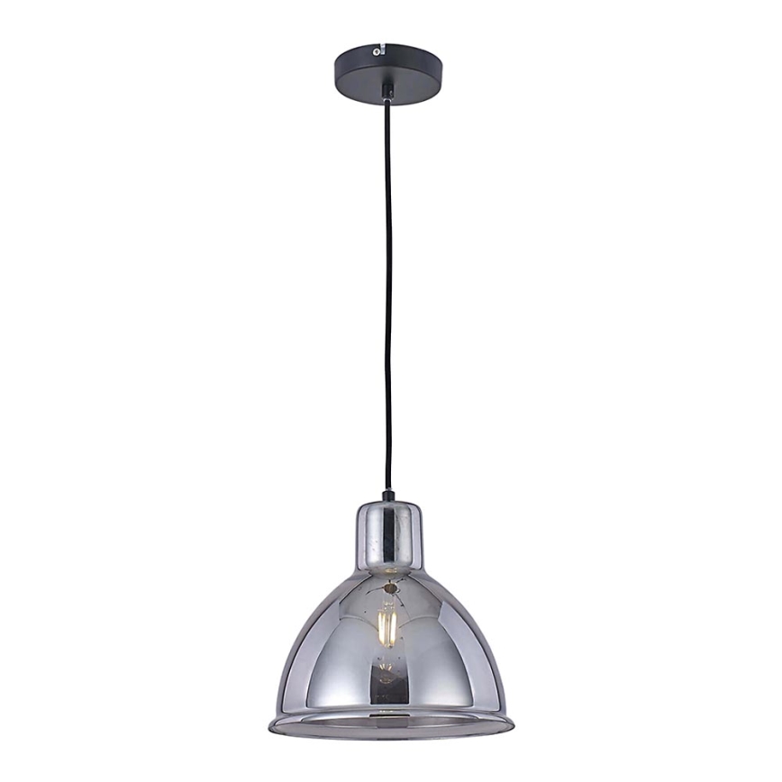 Ljuskrona med upphängningsrem CREATE 1xE27/11W/230V grå