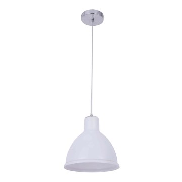 Ljuskrona med upphängningsrem CREATE 1xE27/11W/230V vit