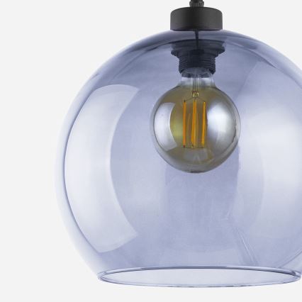 Ljusskrona med upphängningsrem  CUBUS 1xE27/60W/230V blå