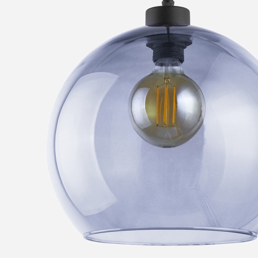 Ljusskrona med upphängningsrem  CUBUS 1xE27/60W/230V blå