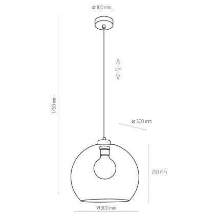 Ljusskrona med upphängningsrem  CUBUS 1xE27/60W/230V blå