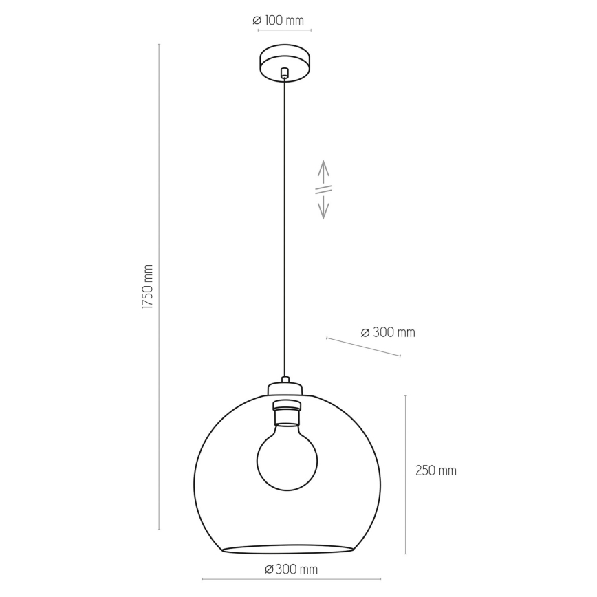 Ljusskrona med upphängningsrem  CUBUS 1xE27/60W/230V blå