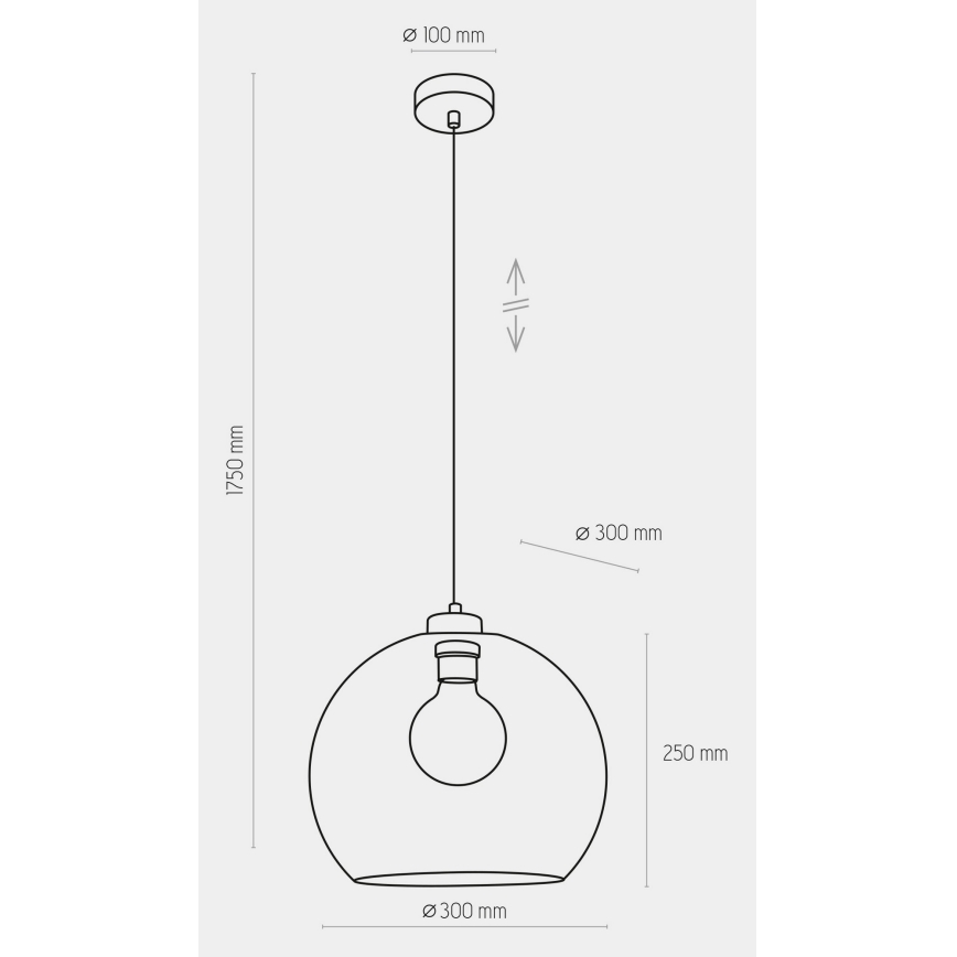 Ljusskrona med upphängningsrem  CUBUS 1xE27/60W/230V