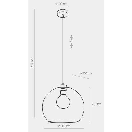 Ljusskrona med upphängningsrem  CUBUS 1xE27/60W/230V
