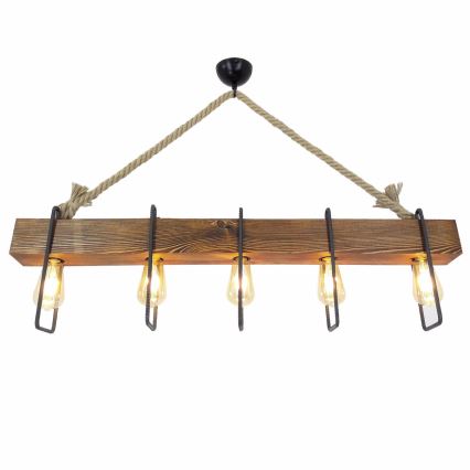 Ljusskrona med upphängningsrem  DEMIR 5xE27/40W/230V tall 