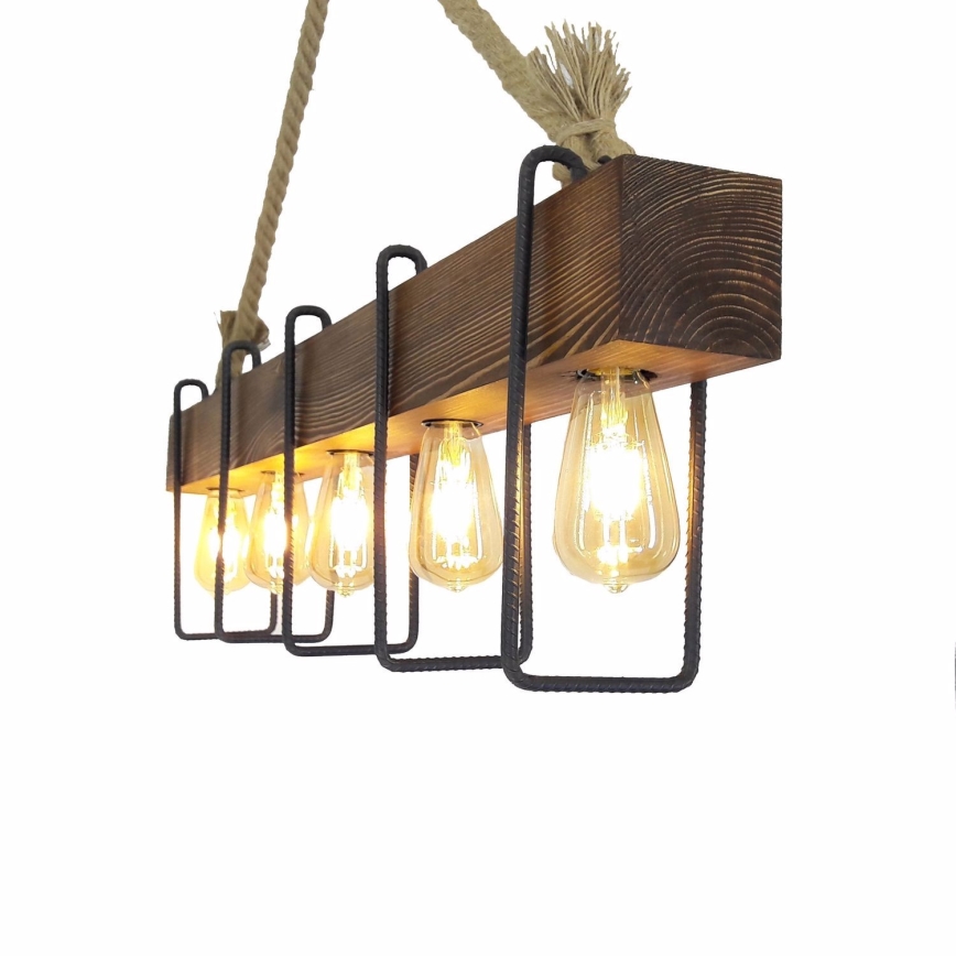 Ljusskrona med upphängningsrem  DEMIR 5xE27/40W/230V tall 