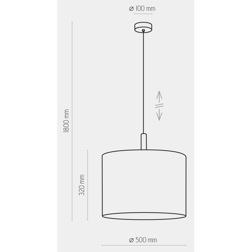 Ljusskrona med upphängningsrem  DEVA 1xE27/25W/230V vit