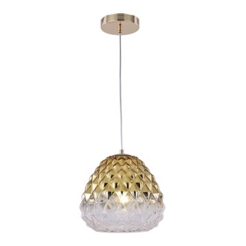 Ljuskrona med upphängningsrem DIAMOND 1xE27/11W/230V gyllene