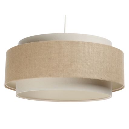 Ljuskrona med upphängningsrem DOBLO 1xE27/60W/230V beige/grädde