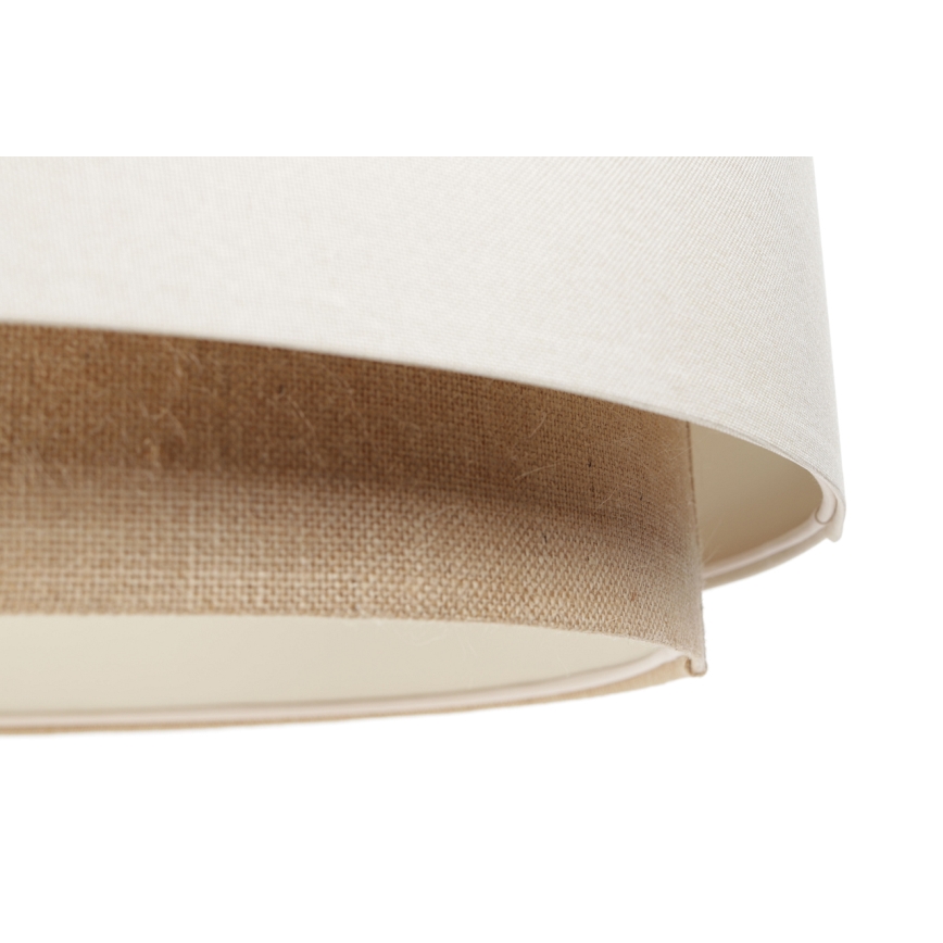 Ljuskrona med upphängningsrem DOBLO 1xE27/60W/230V grädde/beige