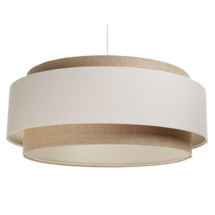Ljuskrona med upphängningsrem DOBLO 1xE27/60W/230V grädde/beige