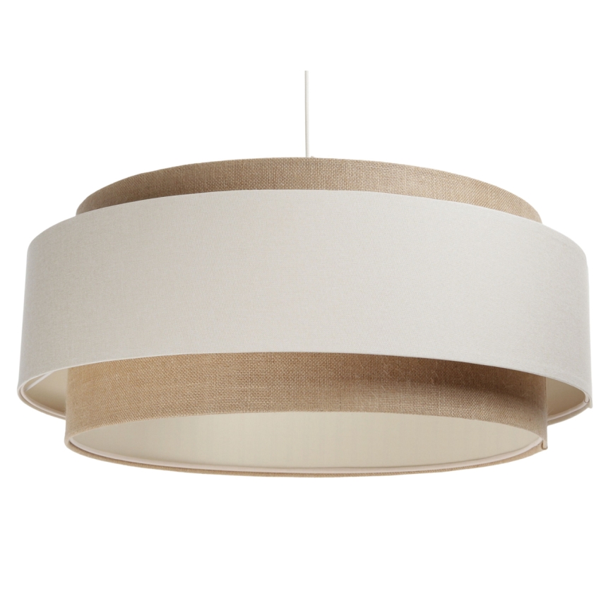 Ljuskrona med upphängningsrem DOBLO 1xE27/60W/230V grädde/beige