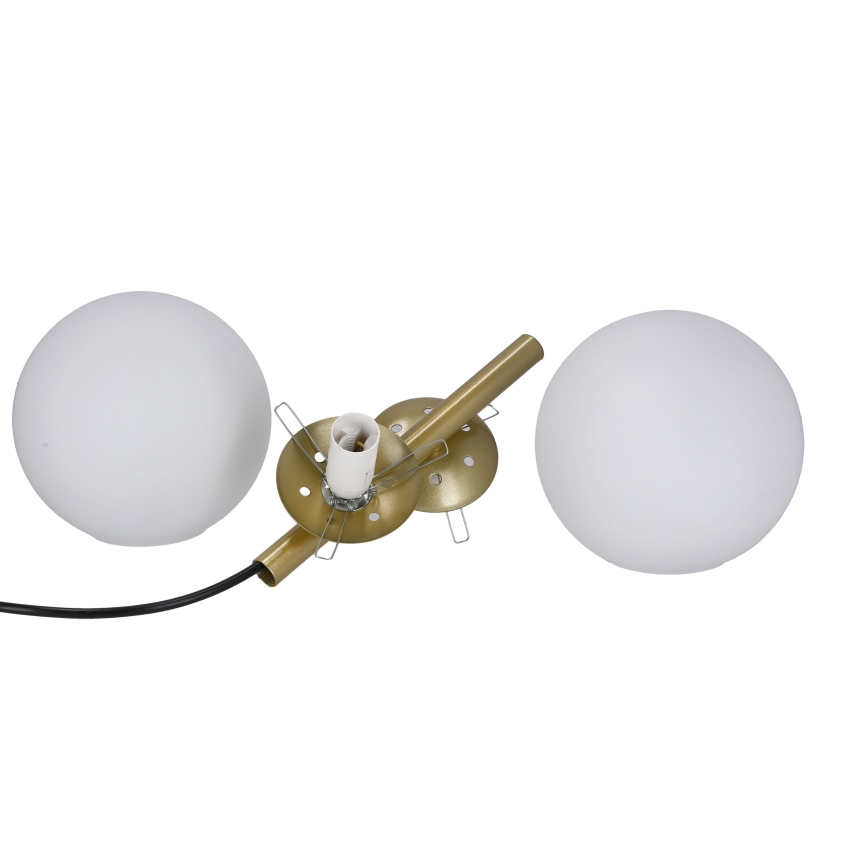 Ljuskrona med upphängningsrem DUO 2xE14/40W/230V gyllene/svart