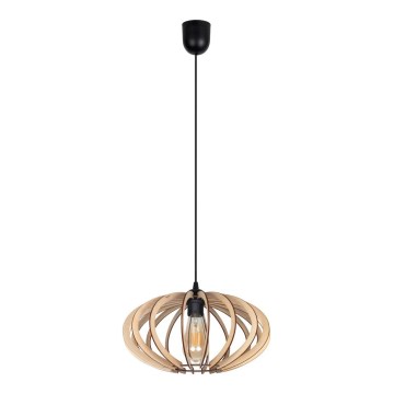 Ljuskrona med upphängningsrem EARTH 1xE27/60W/230V svart/beige