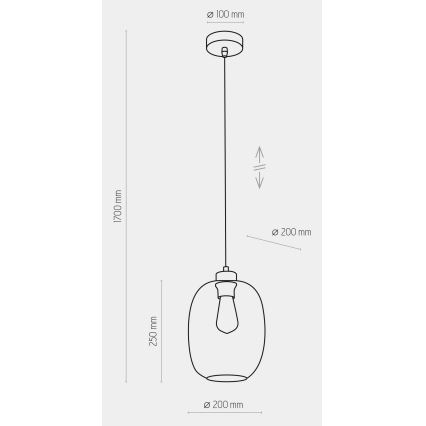 Ljusskrona med upphängningsrem  ELIO 1xE27/15W/230V blå