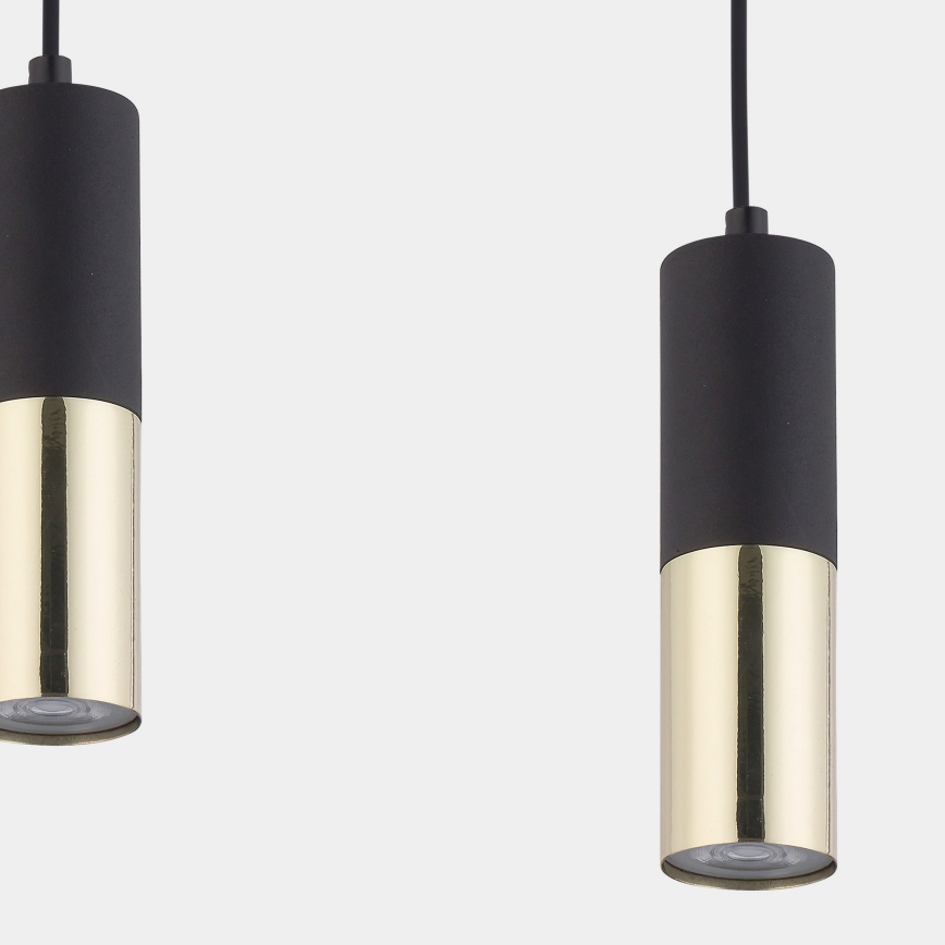 Ljusskrona med upphängningsrem  ELIT 4xGU10/10W/230V svart 
