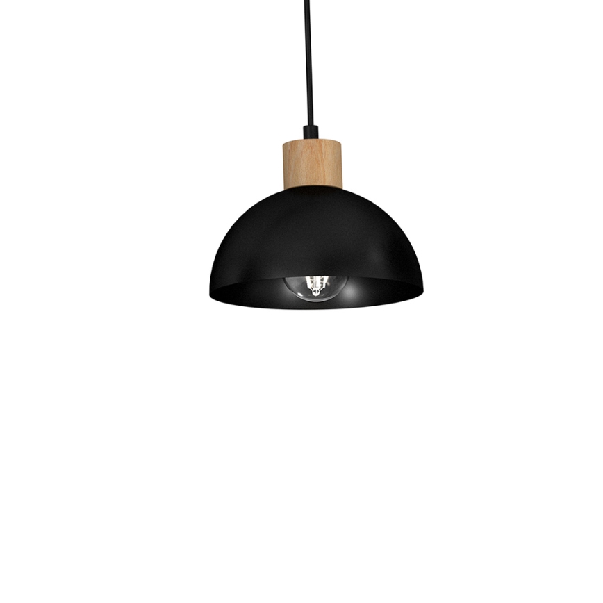 Ljusskrona med upphängningsrem  ERIK 3xE27/60W/230V beige /svart