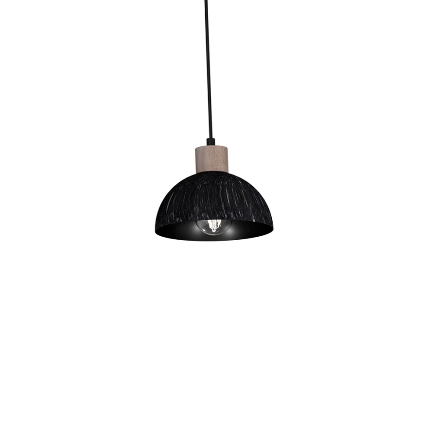 Ljusskrona med upphängningsrem  ERIK 5xE27/60W/230V brun /svart 