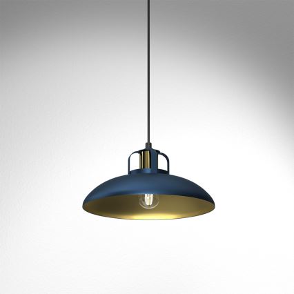 Ljusskrona med upphängningsrem  FELIX 1xE27/60W/230V blå